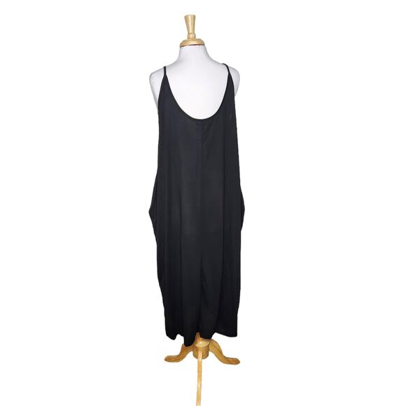 Casual Sleeveless Slip Dress with Pockets Black XXL NWT - Picture 4 of 8